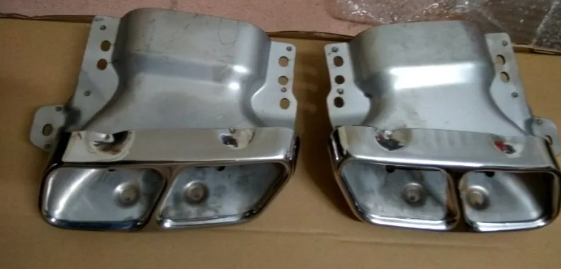 2 шт./компл. автомобильные выхлопные трубы из нержавеющей стали глушитель