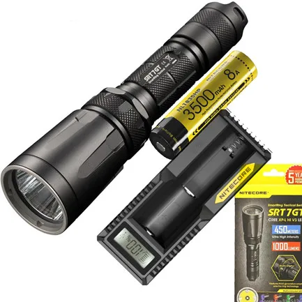 SRT7GT NL1835HP UM10 NITECORE SRT7GT фонарик умный селектор кольцо CREE XP-L HI V3 RGB Свет Макс 1000 люмен луч бросок 450 м тактический фонарь - Испускаемый цвет: SRT7GT NL1835HP UM10