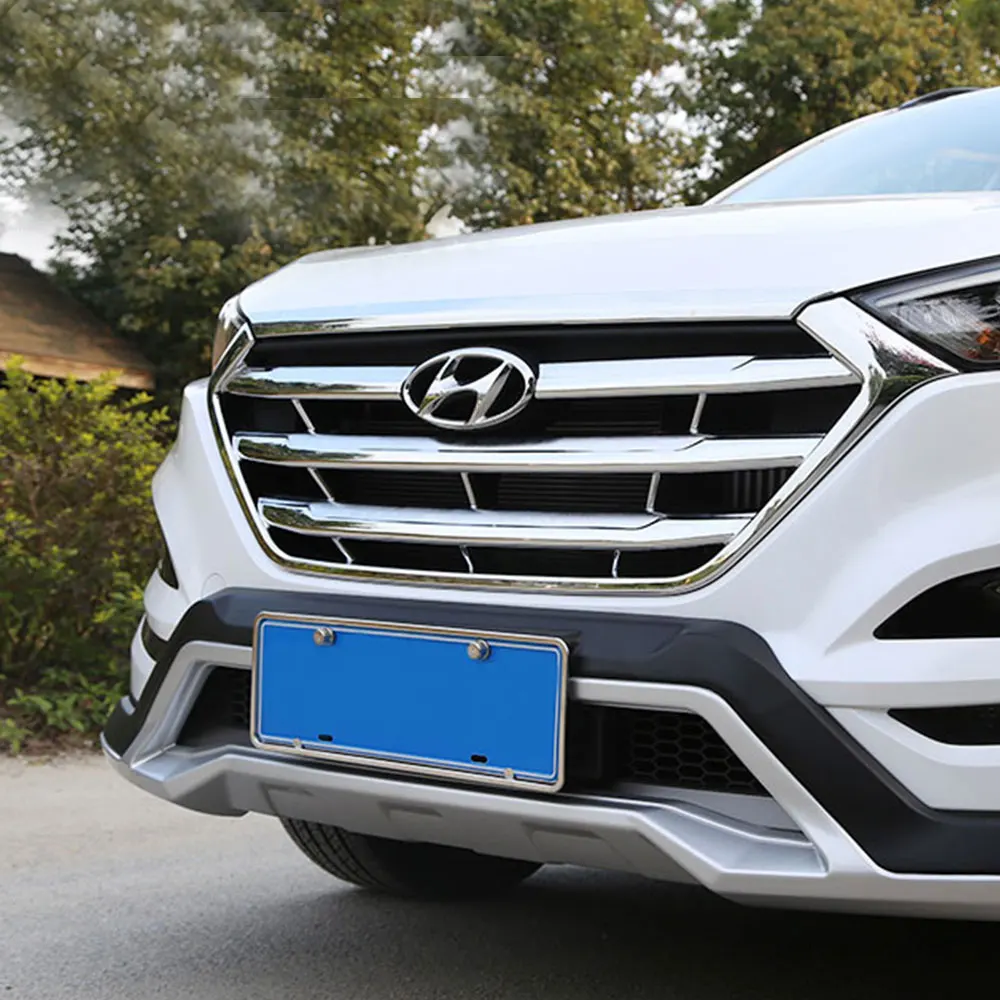 Для Hyundai Tucson 2015 2016 2017 2018 ABS Хром Передняя крышка капота гриль для губ формовочная