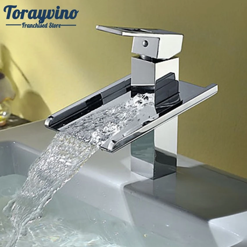 

Смеситель для раковины Torayvino, хромированный кран для раковины и холодной воды