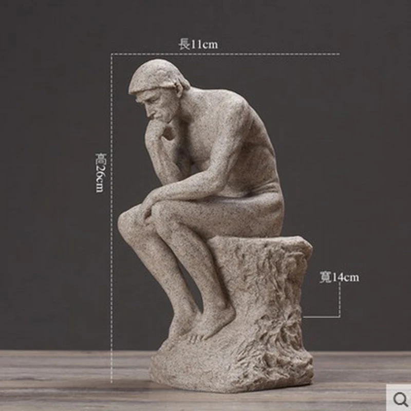 Статуя истончика Rodin и скульптура искусства для мужчин Статуэтка из эпоксидной