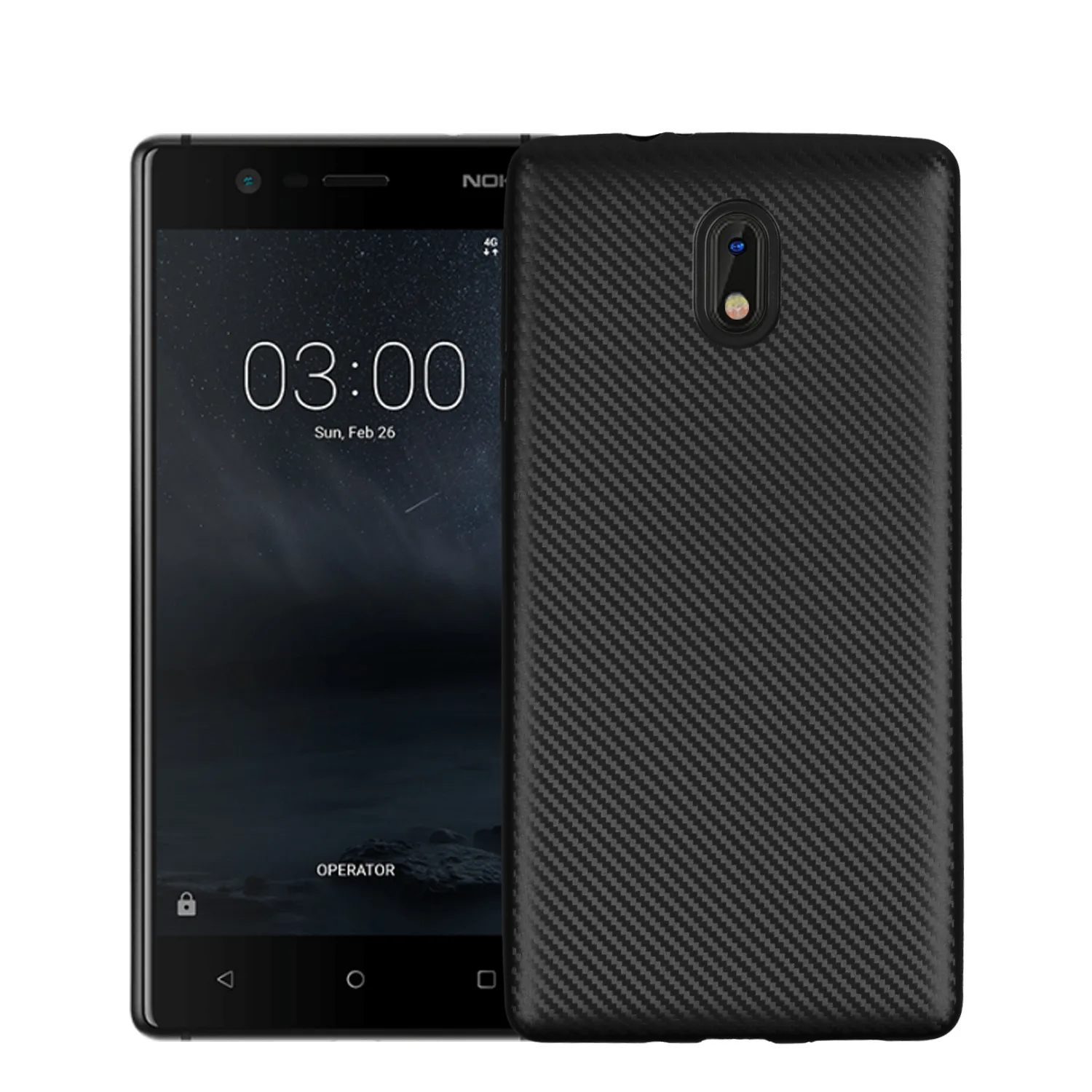 Для Nokia3 чехол для телефона Nokia 3 TA-1020 TA-1032 роскошный новый мягкий из углеродного