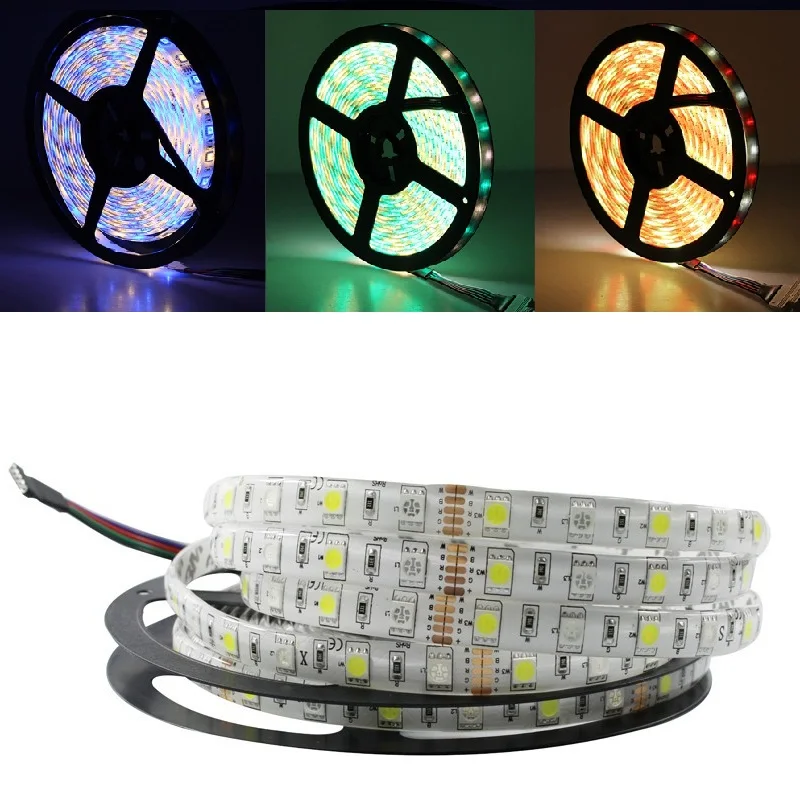 

5M LED Strip light 5050 RGBW DC 12V RGBWW Christmas Wedding Parties 300LEDs Decorative Fairy