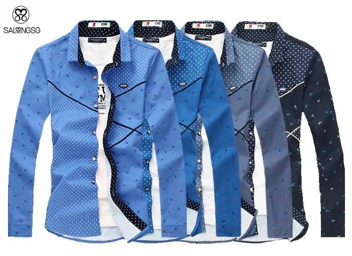 Лоскутное большой размер теплый мужчины рубашка м ~ 5XL 2014 новый 4 цвет BigCasual бренд