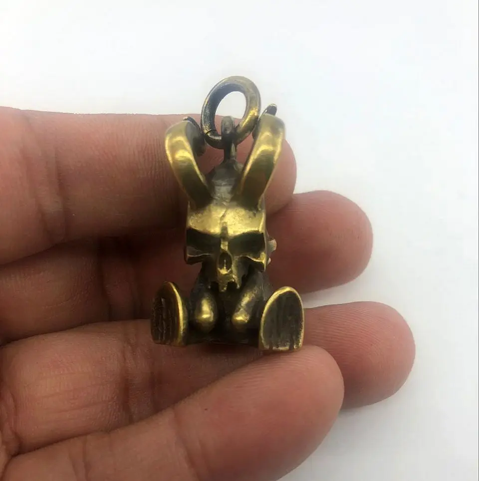 EDC латунь угловой коакума Череп Бусы на шнурок Подвеска со шнурком шарик Паракорд