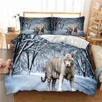 3d tiger snow white duvet cover bedding set quilt cover bed set twin queen king home textile