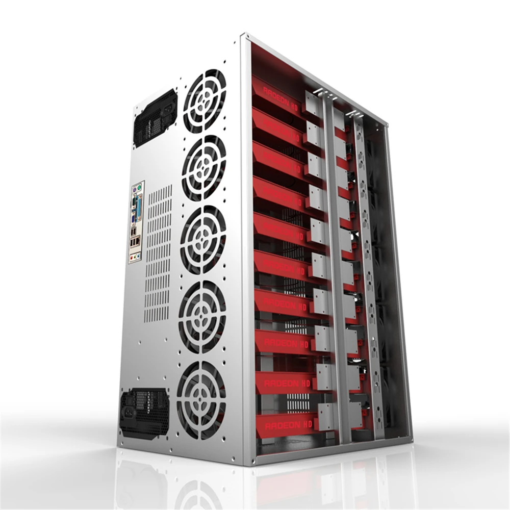 Добыча буровой станок 12 шт. MAXSUN RX580 8 г Графика карты 256bit GDDR5 AMD 7000 мГц 1340 PCI Express 3X16