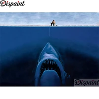 dispaint full squareround drill 5d diy diamond painting animal shark scenery3d embroidery cross stitch home decor gift a12387
