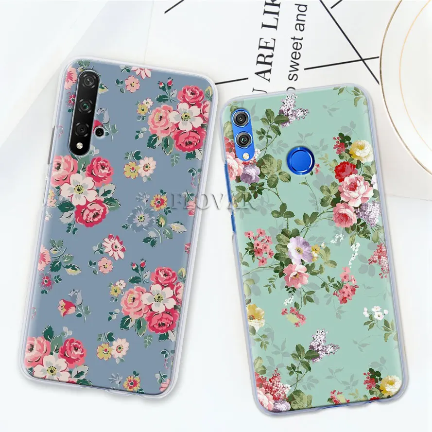 Футляр для телефона для Honor 20 Pro 9 10 Lite 8X 8A 8C 8 S 7A фотоаппаратов моментальной печати 7 S Y7 Y9 V20 Мандала Цветок дурмана с цветочным принтом Твердые чехлы из PC