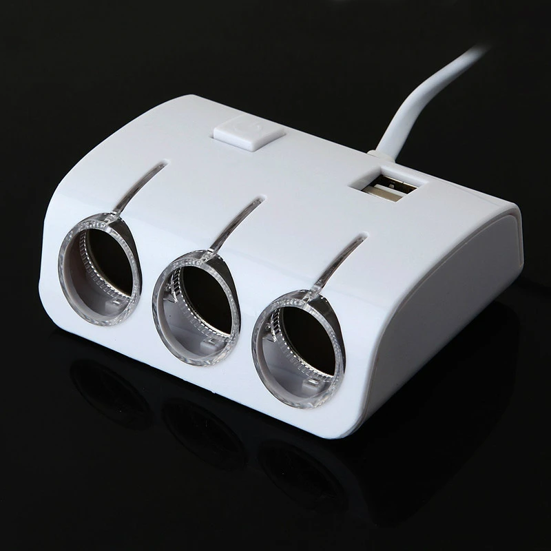 Onever двумя портами USB и три прикуривателя зарядное устройство 12 В автомобиля