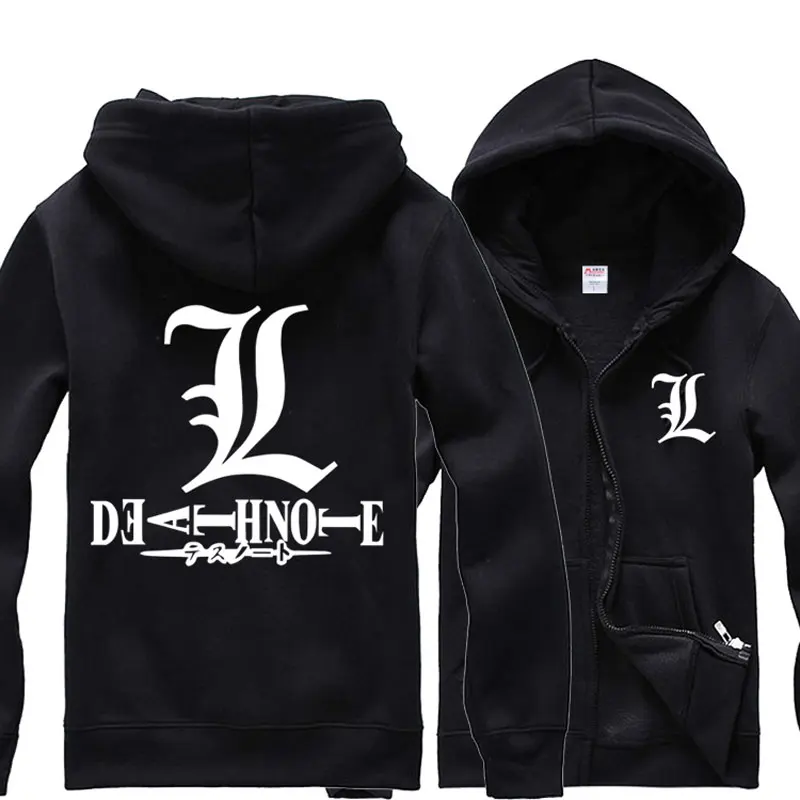 Мужские модные повседневные толстовки с капюшоном аниме Death Note L Lawliet флисовая