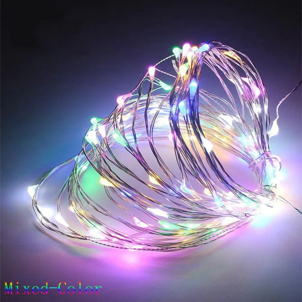 10 Meters Copper Wire 8 Function Always Bright Remote Control Battery Box String Light Decoration | Лампы и освещение