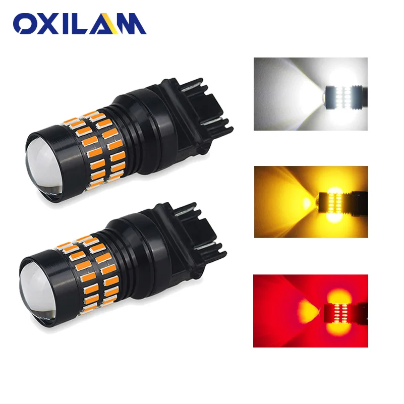 OXILAM 2 шт. T25 3157 3156 P27/7 Вт светодиодный ная лампа 4014 SMD сигнал поворота