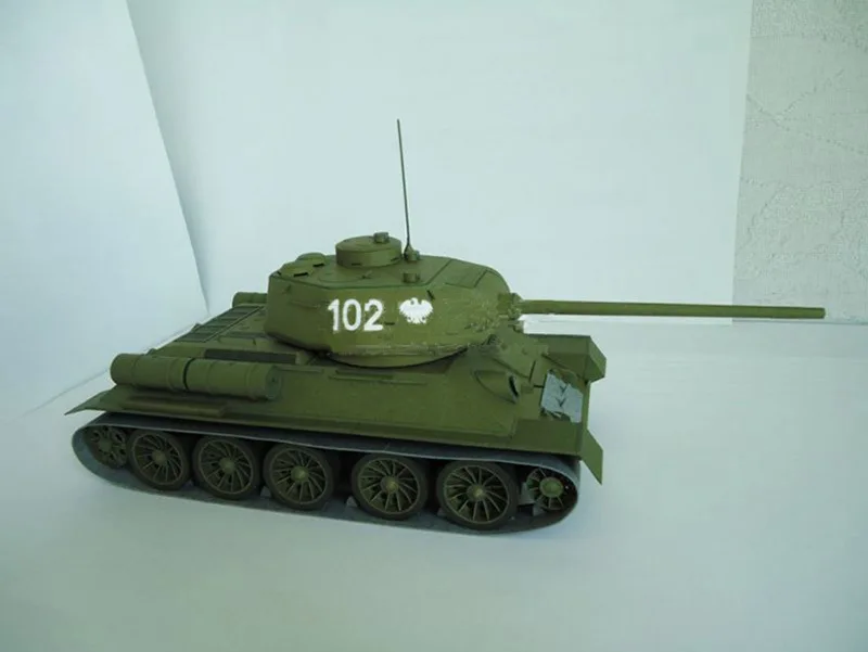 1:25 Бумага модель советский T-34 средний танк 3D танка World T-34/85 в стиле милитари