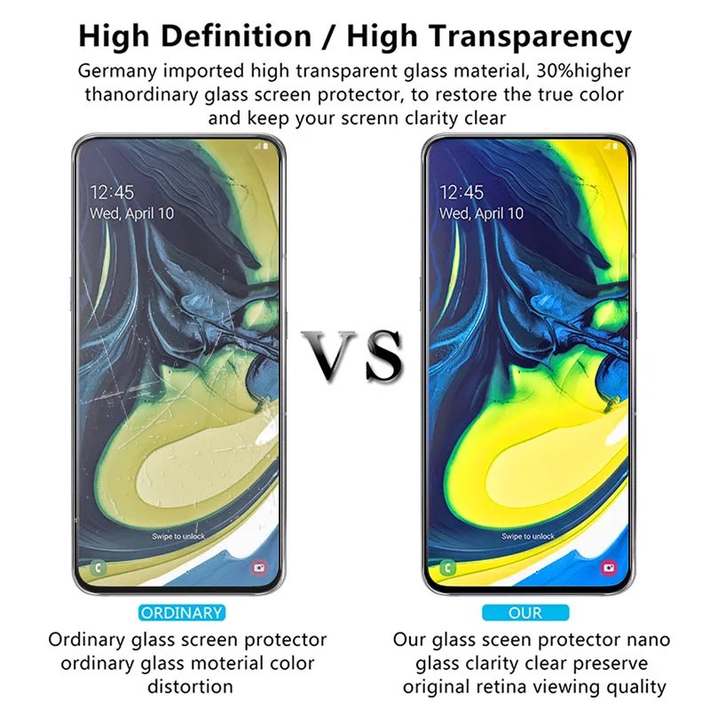 A90 закаленное стекло для Samsung Galaxy 2019 защитный чехол экрана полное покрытие SM-A805F 6 7