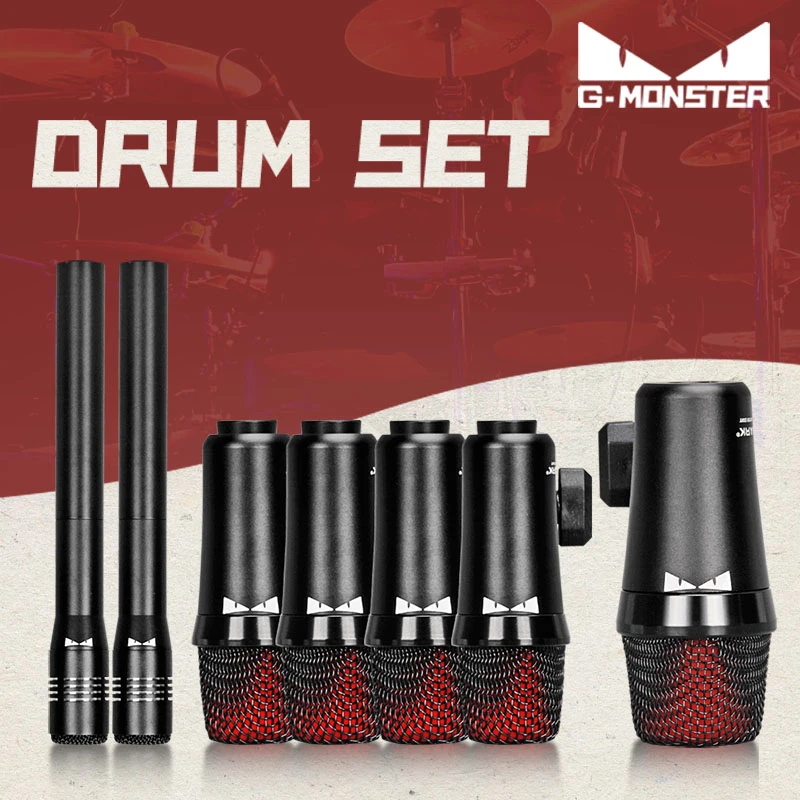 G MARK G7 7 кусочная Проводной динамический барабан Mic Kit (весь металлический) удар бас