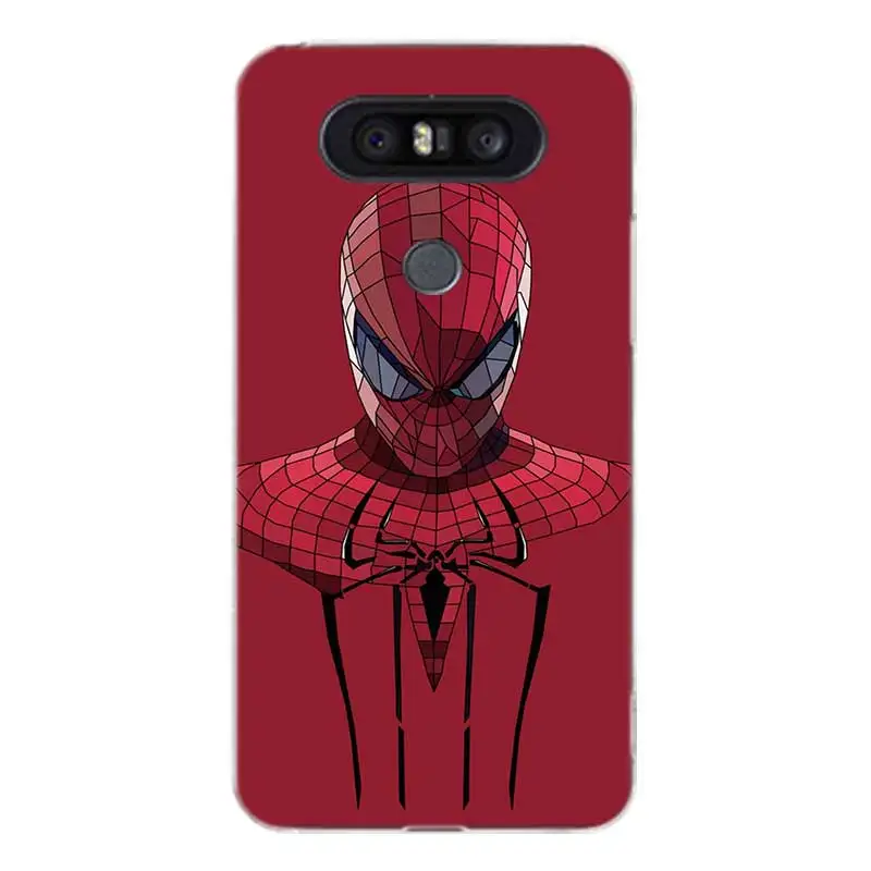 Красный мягкий резиновый чехол с рисунком Человека-паука для LG K8 K10 2018 2017 Q8 Q7 Q6 G6 G7