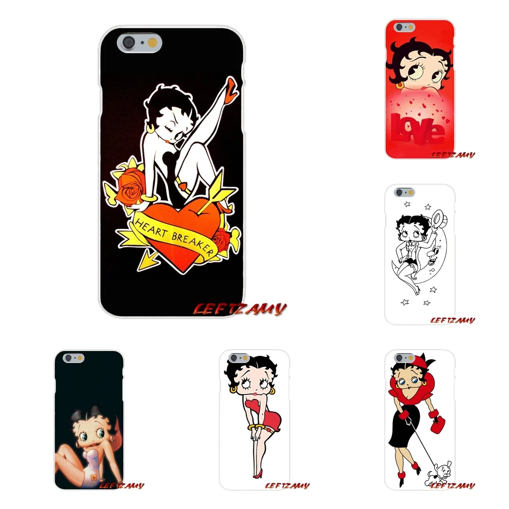 Betty Boop Girl для Samsung Galaxy S3 S4 S5 MINI S6 S7 edge S8 S9 Plus Note 2 3 4 5 8 аксессуары чехлы