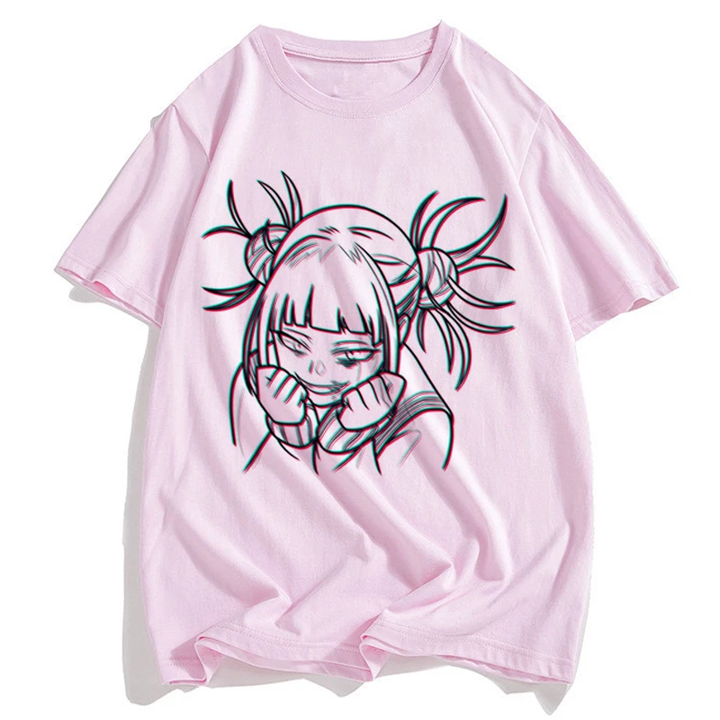 Футболка Ahegao с принтом химико Тога Мужская футболка Senpai Boku No Hero Академия Hentai Топы