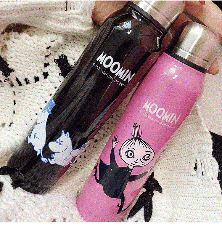 Moomin, прекрасный подарок для пары, студенческий, мультяшный, вакуумный, мини, для детей, коммерция, нержавеющая сталь, синий, розовый, термос, Copo, 280 мл