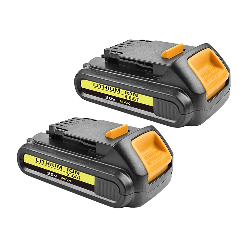 Аккумулятор BATTOOL 2 шт. 2000 мАч для Dewalt DCB200 литий ионный аккумулятор до 20 в DCB204 DCB101
