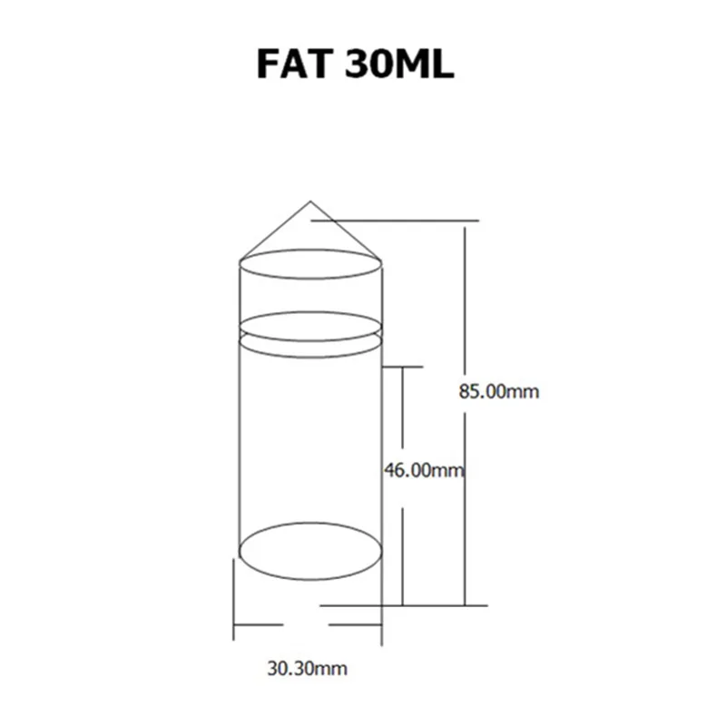 30ml Fat 50 шт пустые бутылки для электронных жидкостей 10 мл 15 мл 30 мл 50 мл 60 мл 100 мл 120 мл пластиковый длинный флакон-капельница для жидких жидкостей - Цвет: 30ml Fat