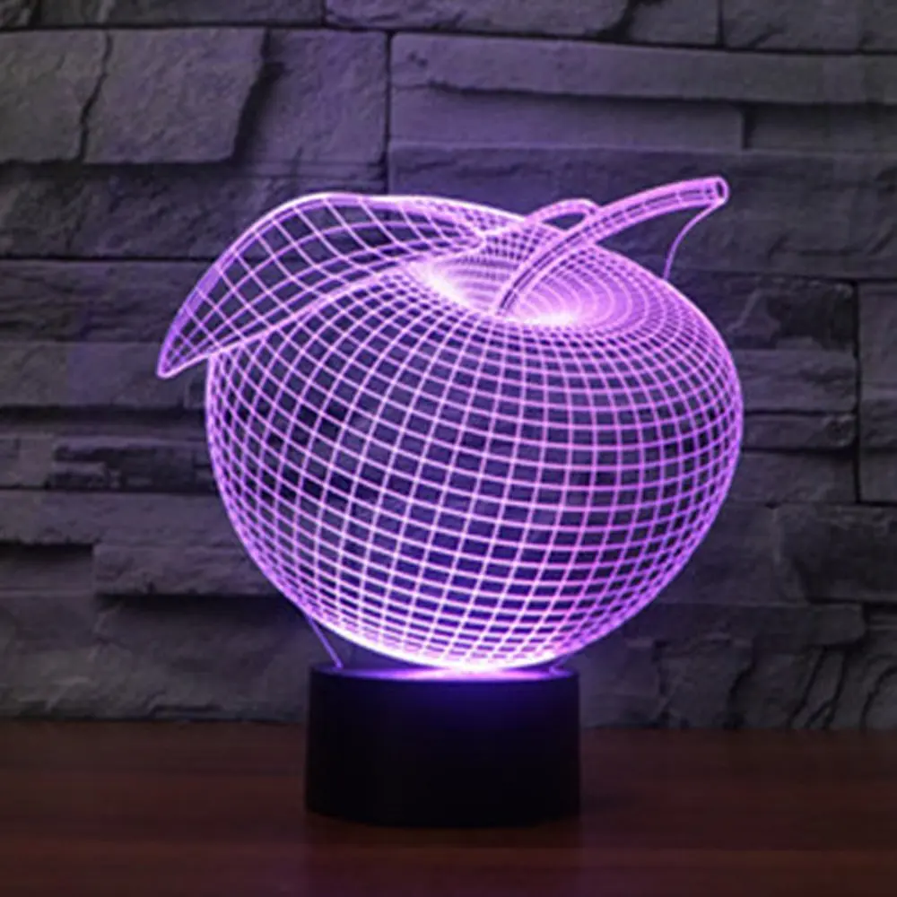 СВЕТОДИОДНЫЙ 3d ночник Apple дистанционный сенсорный выключатель настольная лампа