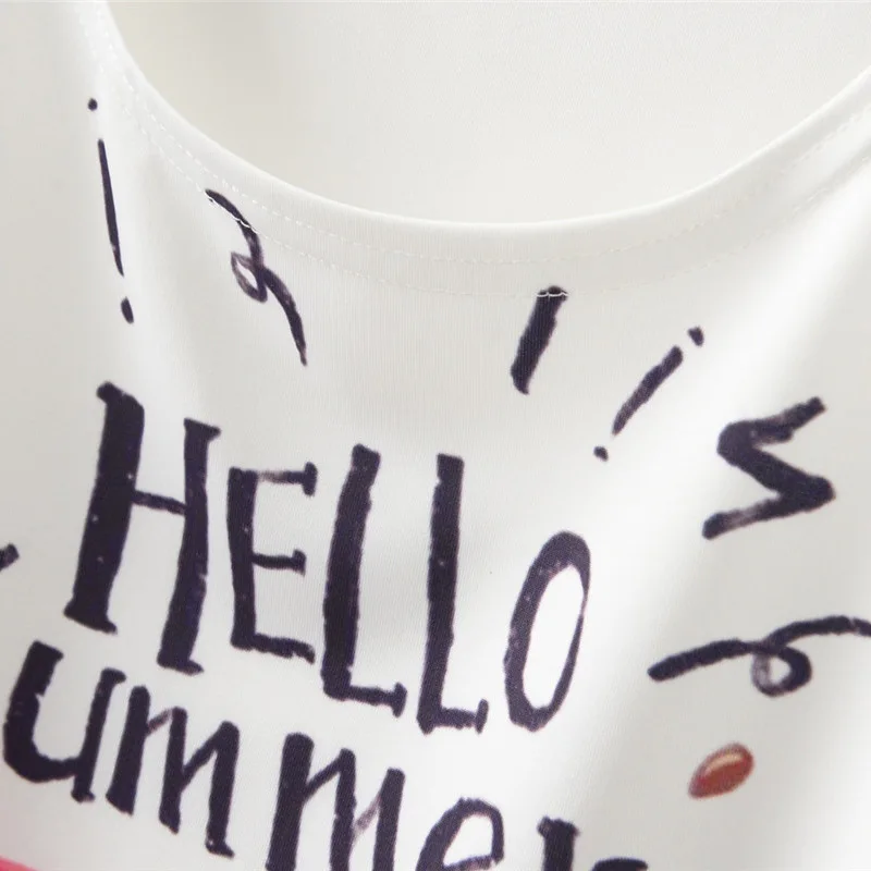 Женский короткий топ с принтом арбуза повседневный жилет в стиле Харадзюку лето