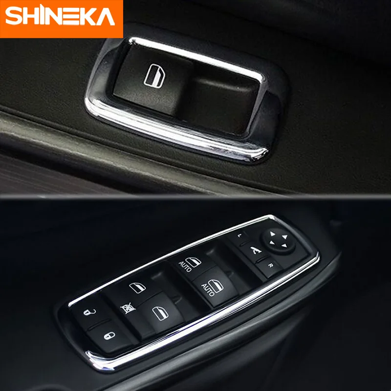 SHINEKA автомобильные наклейки для интерьера Jeep Grand Cherokee 2011 2016 АБС пластик салона автомобиля кнопочный