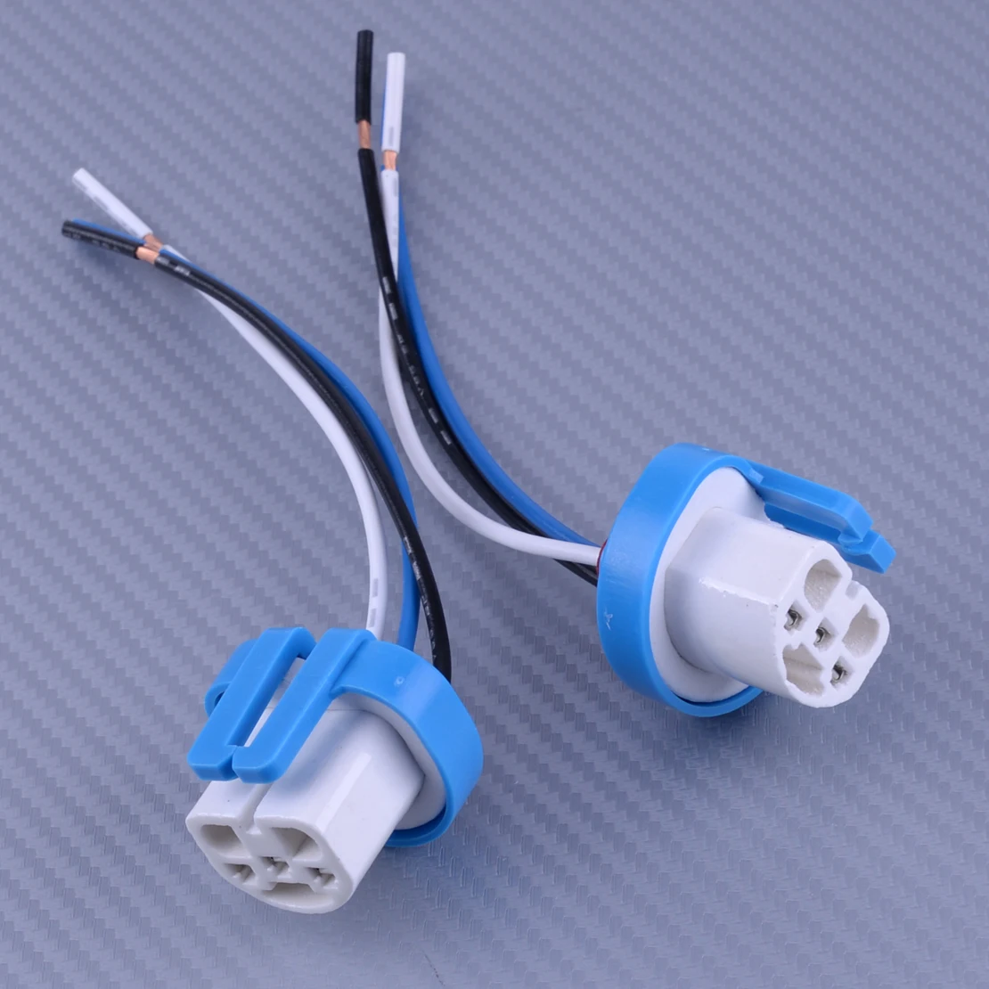 

DWCX New 2pcs 9007 9004 Headlight Wiring Adapter Harness Connector Pigtail Female Plug Bulb Socket