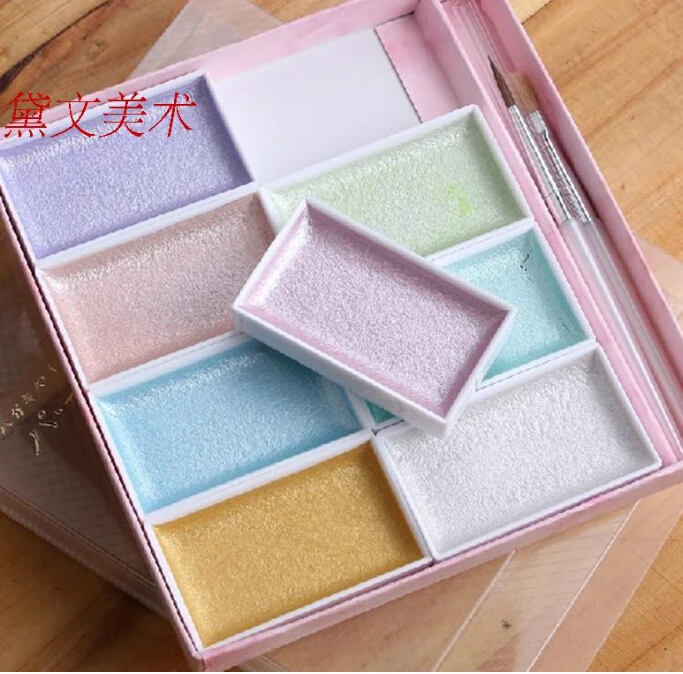 Набор для путешествий цветных кисточек с красками 8 цветов|solid water color|water colorwatercolor