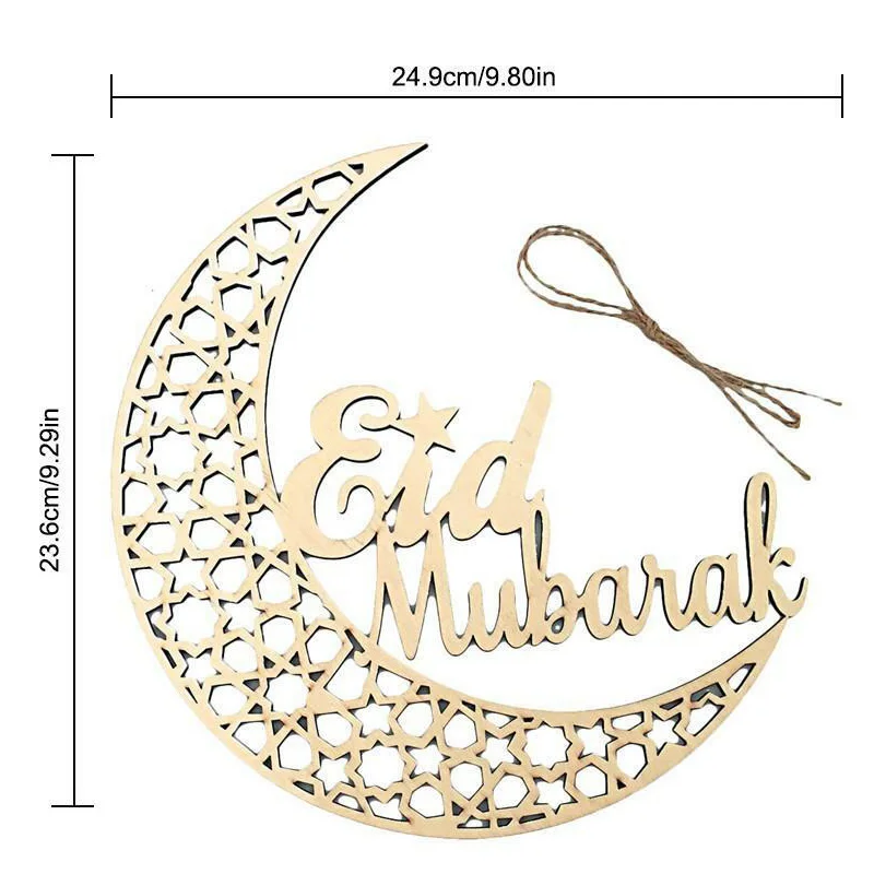 1 Рамадан Eid Mubarak деревянный Рамадан украшение Мубарак Луна Настенная Декорация голова оленя мусульманская фестиваль вечерние поставки - Цвет: 1
