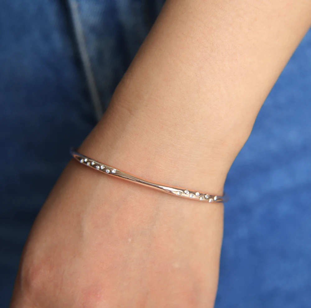 Роскошный австрийский браслет с кристаллами Pulseira Стразы для женщин pulsera silicona