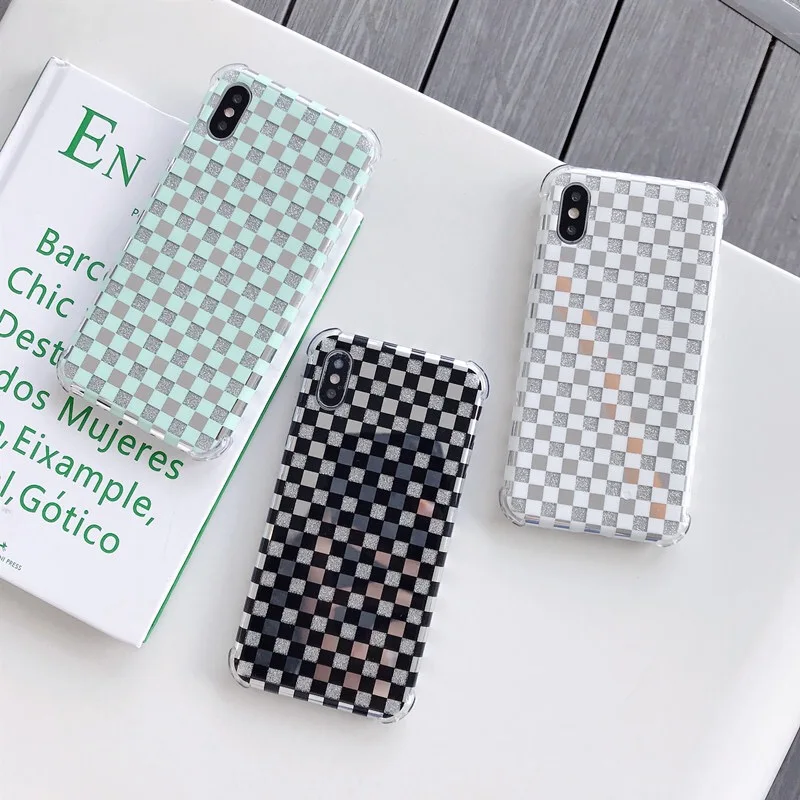Gliter чехол из закаленного стекла для iphone X XS Max XR телефона квадратный Роскошный iPhone