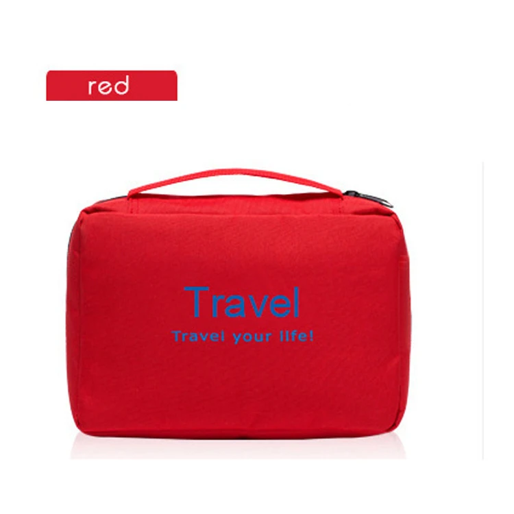 Red Cosmetic bag Косметичка для макияжа для мужчин и женщин, водонепроницаемый портативный чехол с буквенным принтом, органайзер для макияжа, наборы для туалетных принадлежностей, сумка для хранения, для путешествий - Цвет: Red Cosmetic bag