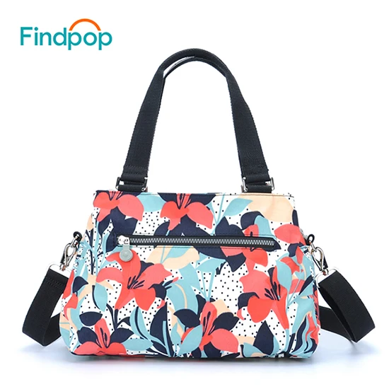 Findpop сумки с цветочным принтом женские водонепроницаемые нейлоновые сумки через плечо для женщин Большая вместительная Повседневная сумка с верхней ручкой - Цвет: F3156