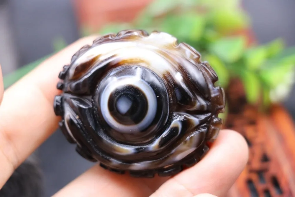 Подвеска Небесный Глаз магический Тибетский оникс тотемная резьба