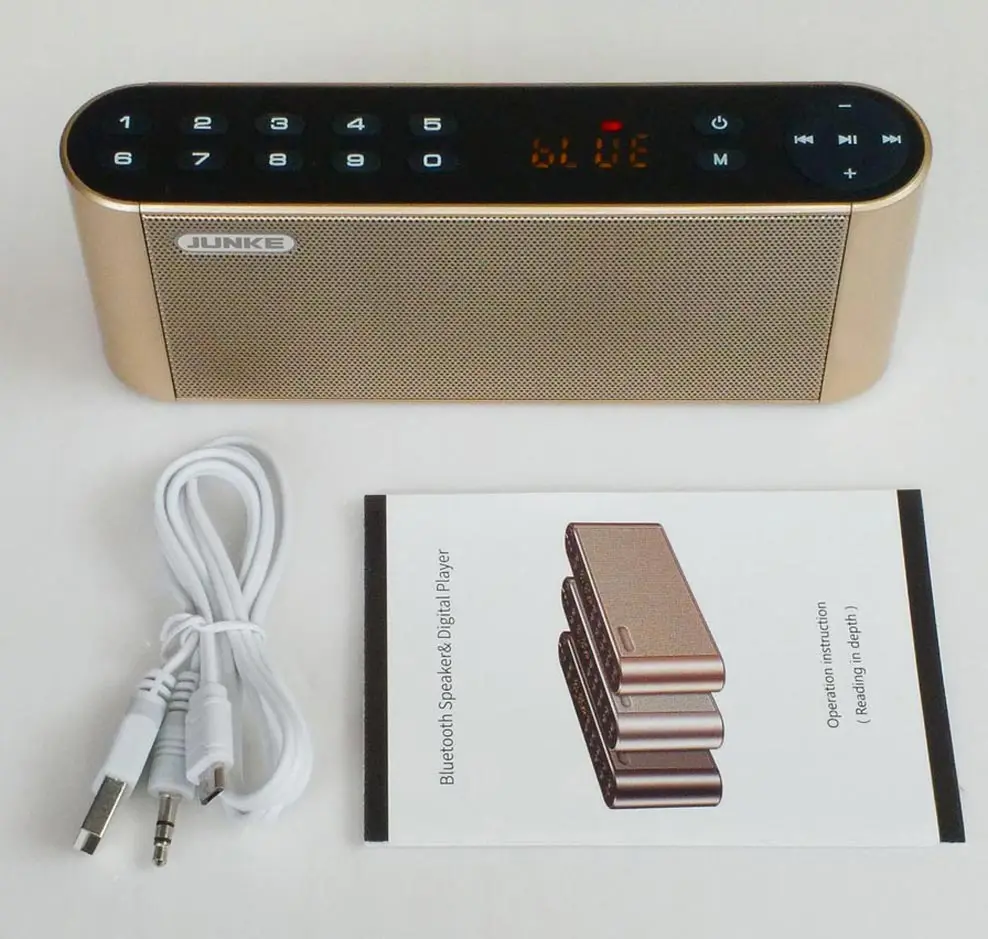 JUNKE HIFI Bluetooth стерео динамик Портативный беспроводной супер бас двойной Саундбар с микрофоном TF USB FM радио USB звуковая коробка колонка