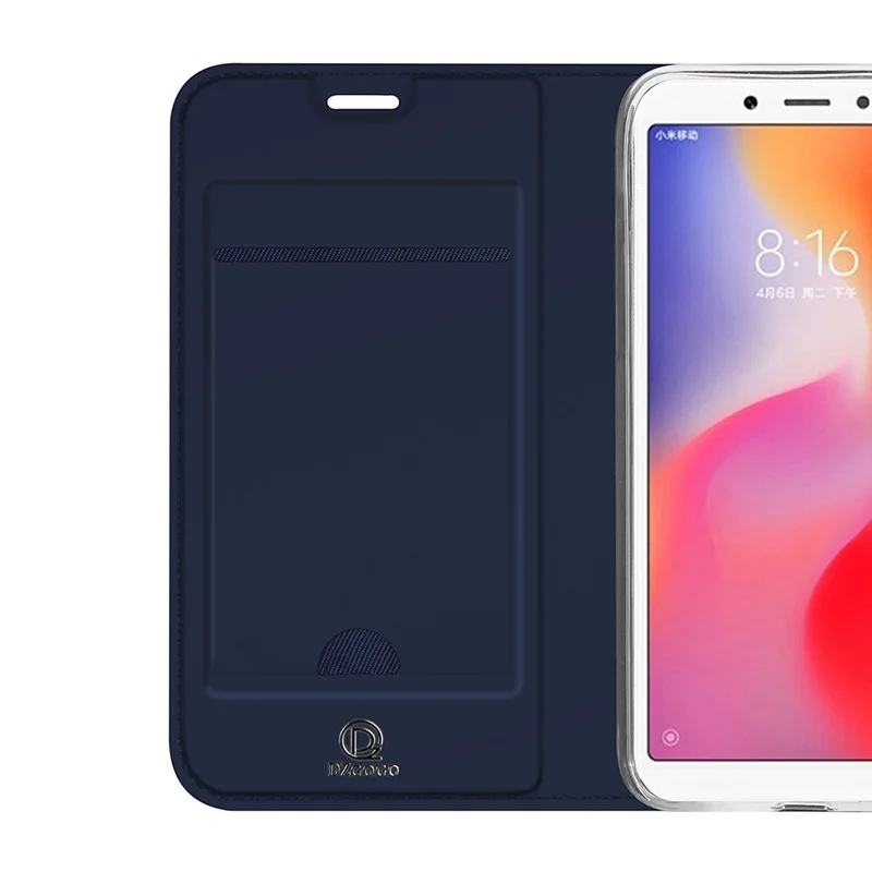 Чехол DZgogo для Xiaomi Redmi 6 роскошные чехлы из искусственной кожи Магнитный Флип слот