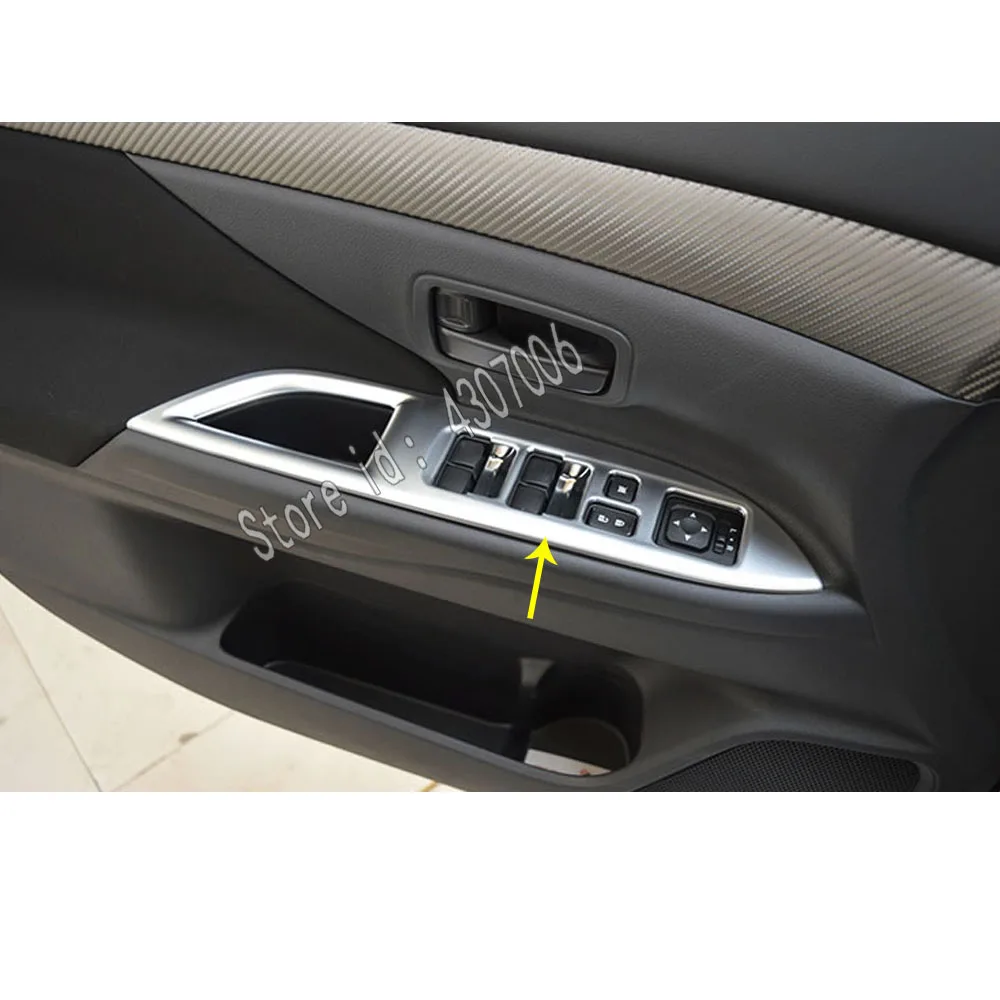 ABS Silver Inner Door Window Glass Switch Panel Trim Lift Frame Armrest Handrail For Mitsubishi Outlander 2016 2017 2018 2019 | Автомобили