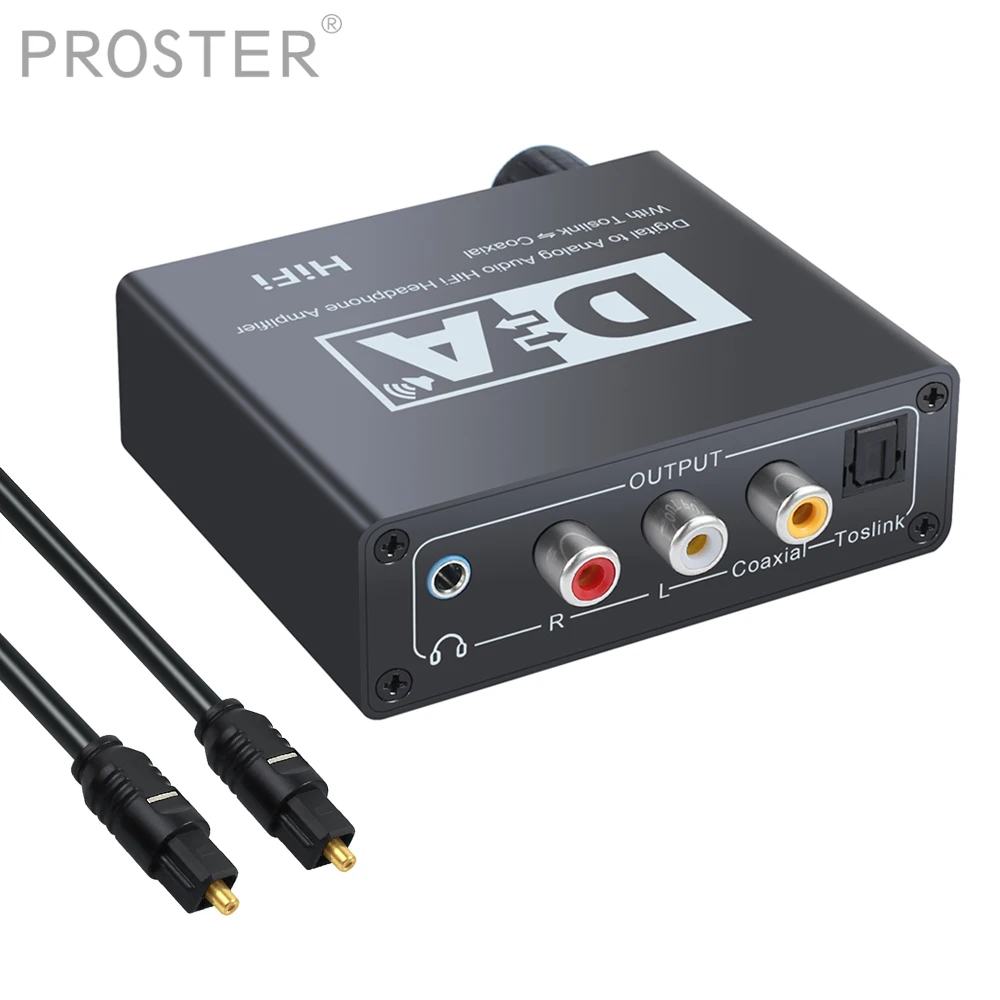 Prozor 192 кГц DAC Регулируемый громкость цифровой аналоговый аудио конвертер