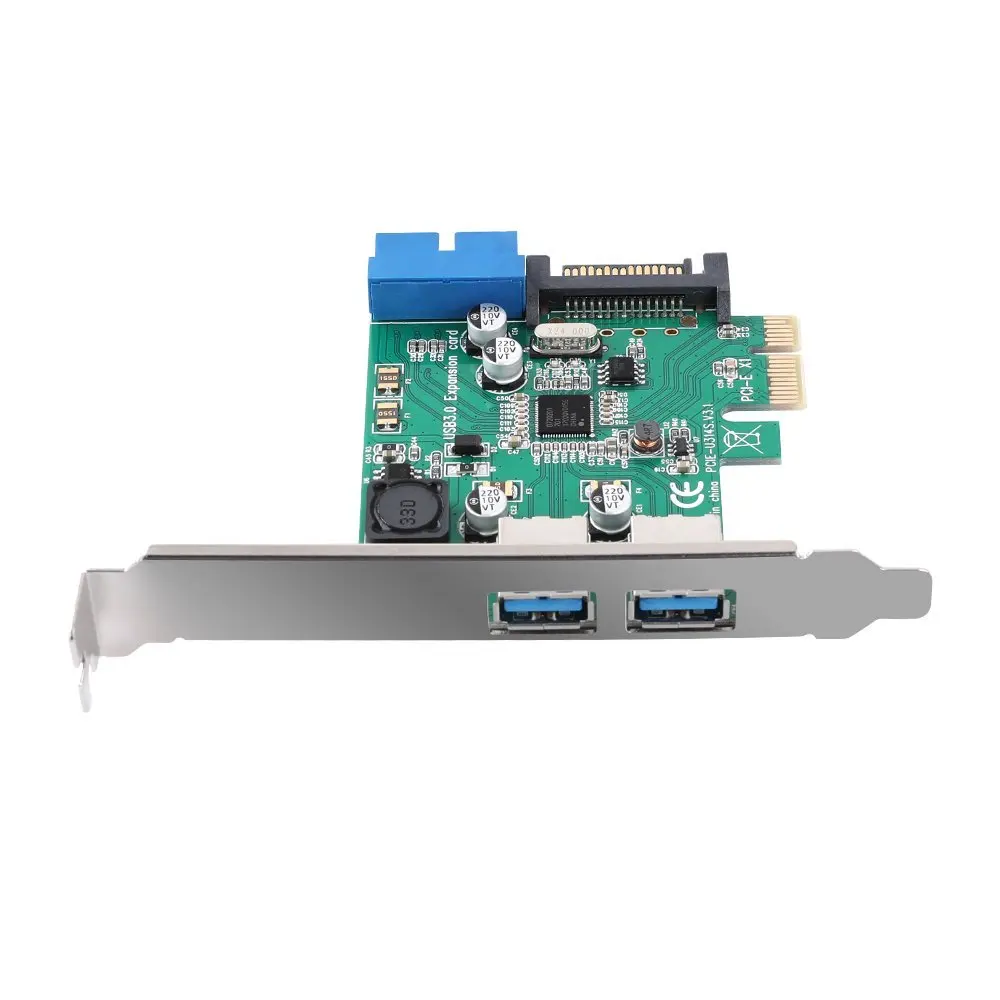 Zeadow PCI-e к 2 портам USB 3 0 и 1 порт 19 контактный разъем адаптер PCI Express контроллер