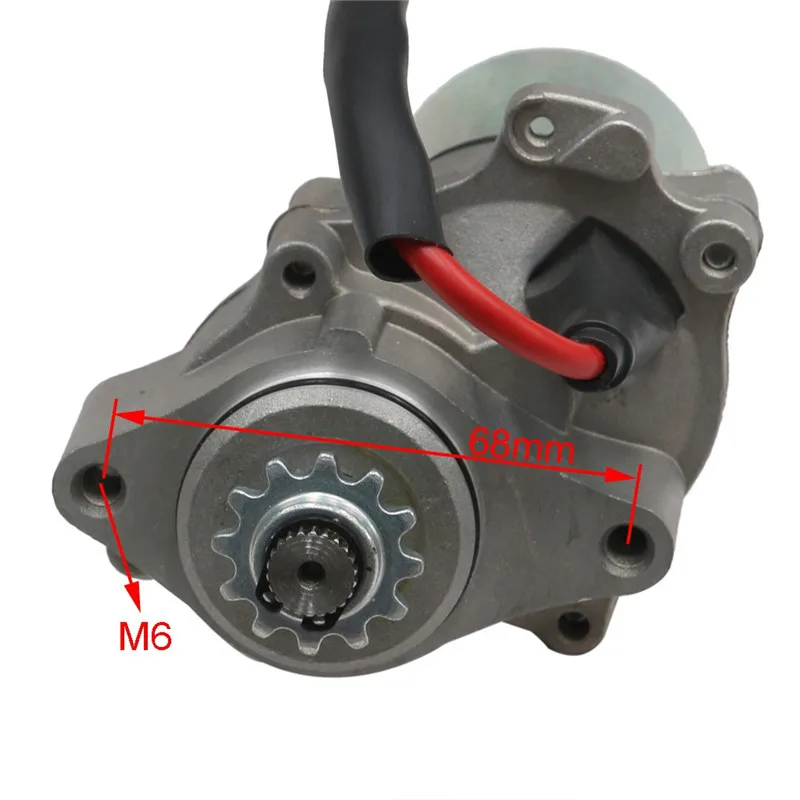 

2 Stud Bottom Electric Start Starter Motor for 70Cc 90Cc 110Cc 125Cc Quad Dirt Bike Atv Go Kart Buggy Accessories