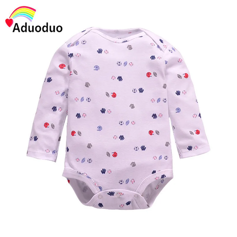 Детский хлопковый комбинезон с длинными рукавами для новорожденных-24 мес. |