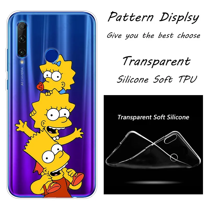 Горячий Los Simpsons Мягкий силиконовый чехол для телефона huawei Honor 20 20i 10 9 8 Lite 8X 8C 8A 8S 7S 7A Pro View 20 Модный чехол
