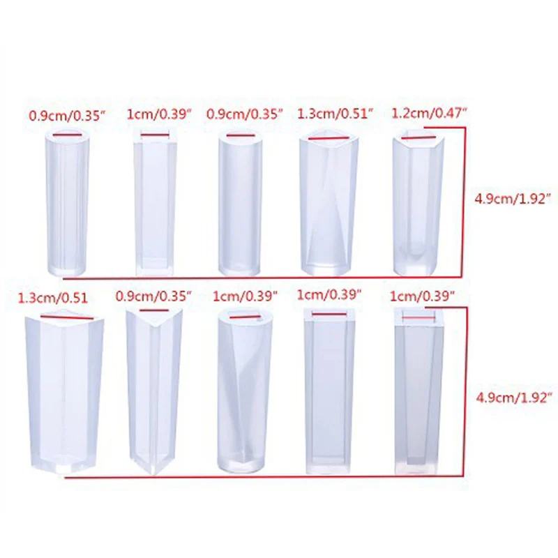 Necklace Pendant Soap Molds Cake Decor Square Cylinder Triangle Jewelry Making Tool Crystal Non Toxic Flip Sugar | Дом и сад