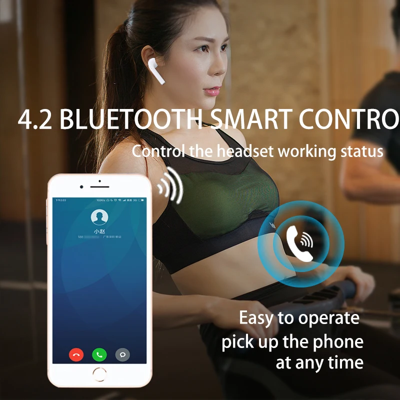I7s TWS Беспроводная мини гарнитура Bluetooth наушники ушные бутон пара наушников с