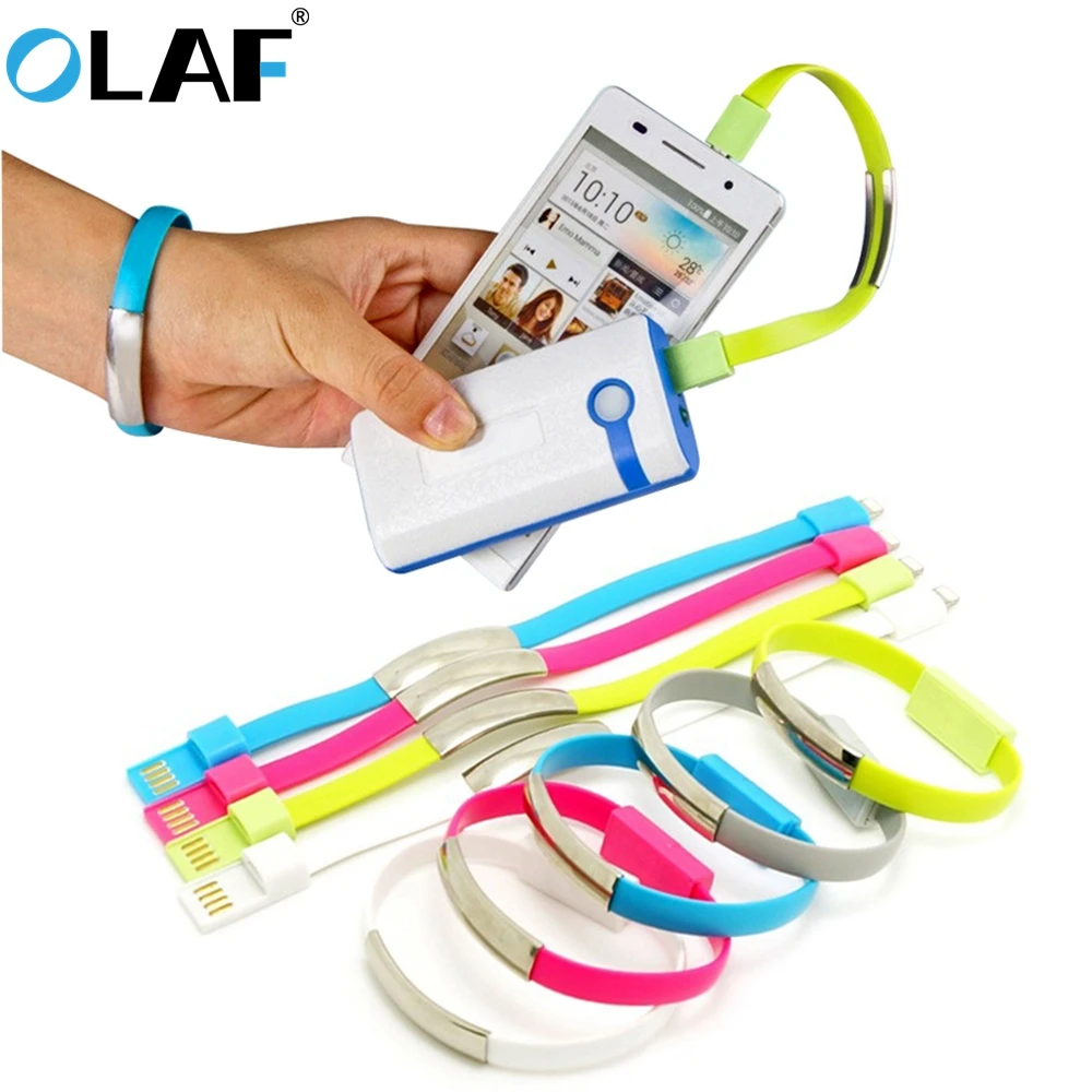 

OLAF Hot Bracelet Micro USB Cable Type C USB Data Charging Cable For iPhone XS X Xr 8 7 Samsung S10 S9 Android USB Phone Charger