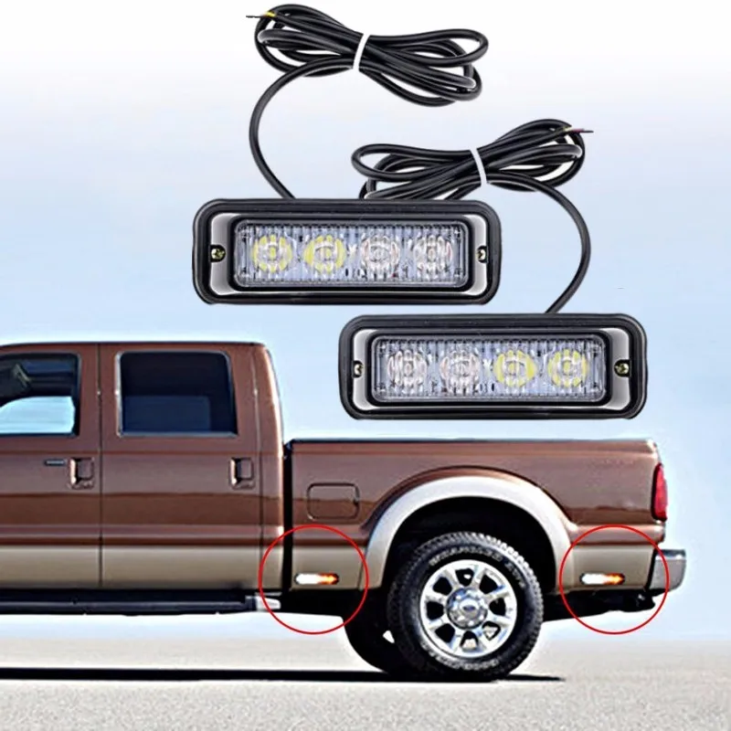 Пара 4 светодиодных рабосветильник света Автомобильный аварийный сигнальный