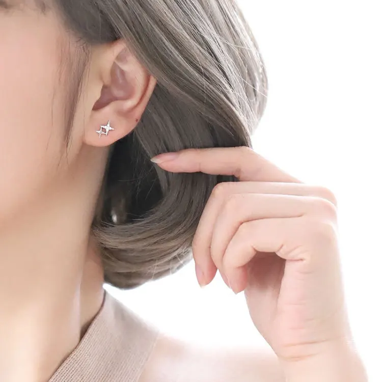 Серьги Elitven Star, настоящее 925 пробы, серебряные серьги-гвоздики для женщин, ювелирное изделие для девочек, подарок для матери, подруги
